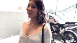 PutaLocura - Petite Colombian Mia Camila was waiting for a friend and ends up fucking Torbe in Pilladas