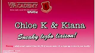 Chloe K and Kiana - Sneaky lezbo liaison!