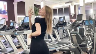 Quick fuck in the gym. Risky public sex with Californiababe.
