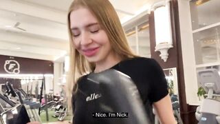 Quick fuck in the gym. Risky public sex with Californiababe.