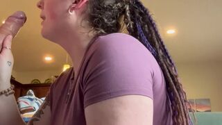 PAWG Angel next door SWALLOWS CUM for the first time!