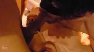 Fucklicking, spitroasting, double blowjobs, cumshots and cleanup in this bi Hunk+Boy+Female 3-some