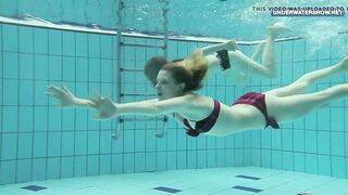Two super hot teens in the pool