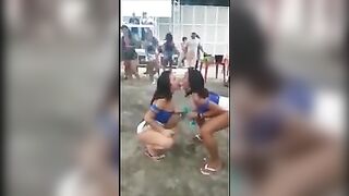 Public tongue kiss