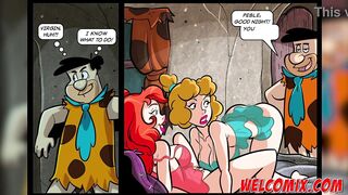 Fucking two virgins babe at the same time! Flintstones Toons porn