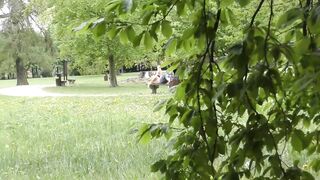 Watch me from Behind Trees when I make Undressed in Park and Milking My Bazookas