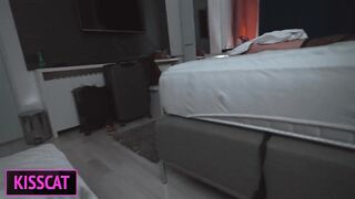 S1E5: Step mommy back from party without panties and helps to cum Step son in share daybed in hotel room