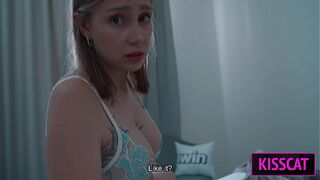 Why Step Mom Wakes with Step Son’s Rod in Hand Post-Fight — Will She Gets Face Cum in Share Bed?