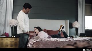 Step Daddy Freezes Stepdaughter And Screws Her To Multiple Orgasms