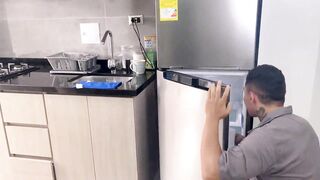 I talk to the electrician and we end up fucking in advance of this dude leaves – Dilan Clavijo and Camila Henao
