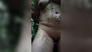 2025 09 03 Slave F in forest uro humiliation joy