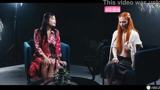 Lesbian Redhead Freezes Time And Makes Asian Playgirl Her Sex Slave - Lezdom Hardcore Sex