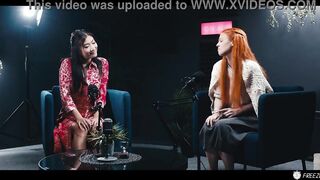 Lesbian Redhead Freezes Time And Makes Asian Playgirl Her Sex Slave - Lezdom Hardcore Sex