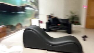 Hot white wife fucking a lot with the black BBC in front of her cuckold husband