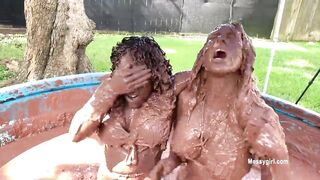 Jani vs Zoey Mud Wrestling part 1