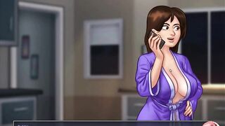 Summertime saga #2 - stepsister in the shower - Gameplay commented