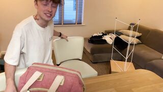 Little step-bro gives bj and gets fucked by hung big step-bro for ride to college