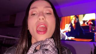 STEPSISTER DRESSED AS SPIDERGIRL CRAVES ME TO LEAVE HER PUSSY FULL OF CUM