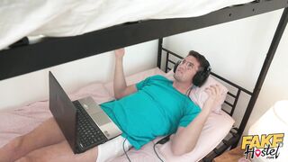 Fake Hostel - Super cute 18yr teens constricted twat is trickling with her sexually excited babe juice and college roommate laps it up