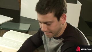 Jaquelin Braxton seduces her student and this honey fills his mouth with her hard cock. Her little student
