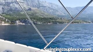British couple screw on a boat