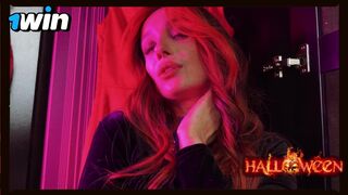 Vampire sucked all the jizz. Halloween oral-sex-sex
