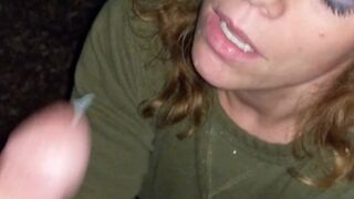 Sorority Leader Sucks Weenie after Party on College Quad