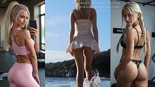 Perfect Golden-haired Booty Compilation - AI Generated