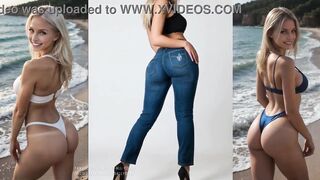 Perfect Golden-haired Booty Compilation - AI Generated