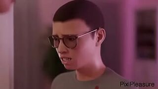 Lascivious stepson fucks mamma with giant bazookas in 3D cartoon