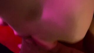 Best view of oral-job in black nylons and lace
