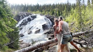 We came to see the waterfall but stayed for this - RosySky 4k 60fps