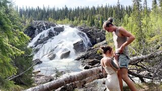 We came to see the waterfall but stayed for this - RosySky 4k 60fps