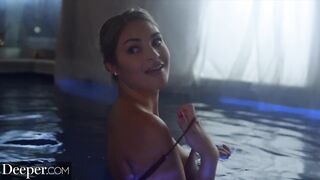 Deeper. Gorgeous gold digger is seduced by boyfriend's dad