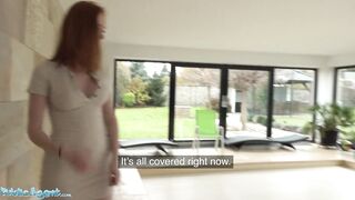Public Agent Redhead Brit Lenina Crowne fucks for posh villa