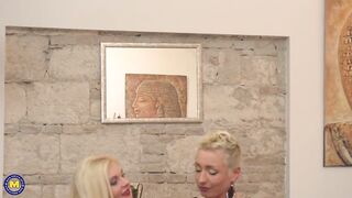 Beautiful lesbian threesome with moms and daughter