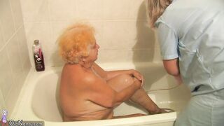 Very old plump granny fucking