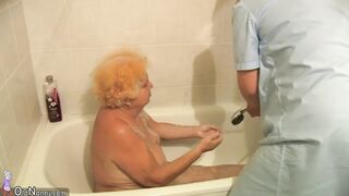 Very old plump granny fucking