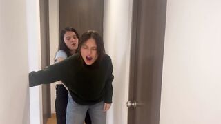 My boss and I touched each other in the office meeting, she gave me a very rich tongue