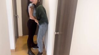 My boss and I touched each other in the office meeting, she gave me a very rich tongue