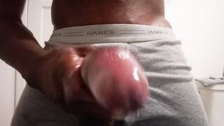 Jacking off 9'3" Thick Uncut BBC, cumshot (3-D-POV)????????????