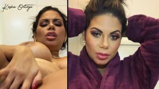 Sexy AF Brunette Kesha Ortega Plays With A Plump Dildo!