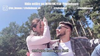 Little French angel sucks a big jock and takes two cumshots, one in her mouth and the other on her bi