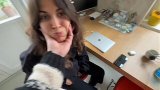 He uses me, bangs my ass and films his cum oozing out of it