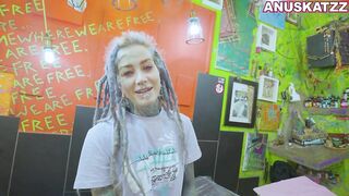 Tattoo model Anuskatzz gets nipp piercings whilst anal fuck hardcore extraordinary rough sex S&M fetish