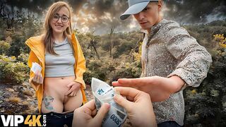 HUNT4K. Met a in nature's garb stranger with worthy titties in the forest