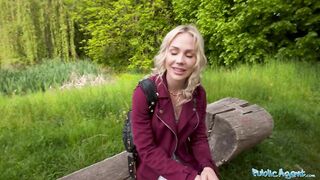 Hot BLONDE from Finland Takes the Big D - Public Agent