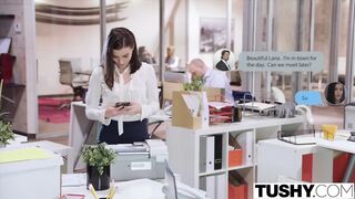 TUSHY Lana Rhoades FIRST double penetration