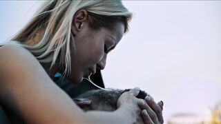 1 Man 2 Girls Lesbian Threesome - Lewd Blonde & Brunette Parasited Big Wang Boy Bondage Creampie