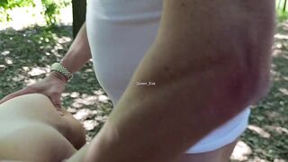 REAL AMATEUR CUCKOLD - CUCKOLD HUSBAND FILM WIFE SCREWED IN PUBLIC PARK BY BULL